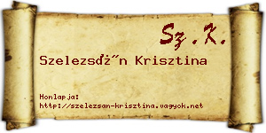 Szelezsán Krisztina névjegykártya