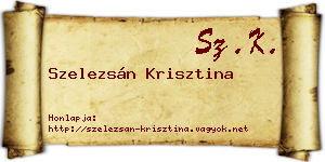Szelezsán Krisztina névjegykártya