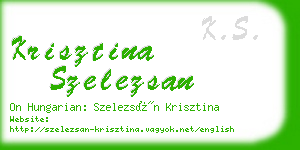 krisztina szelezsan business card